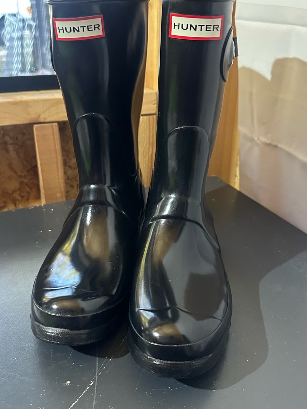 Hunter Black Gloss Women's Tall Rain Boots